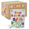 Zolli Snow Ballz clean teeth candy packaging with a box and individual bag on a white background